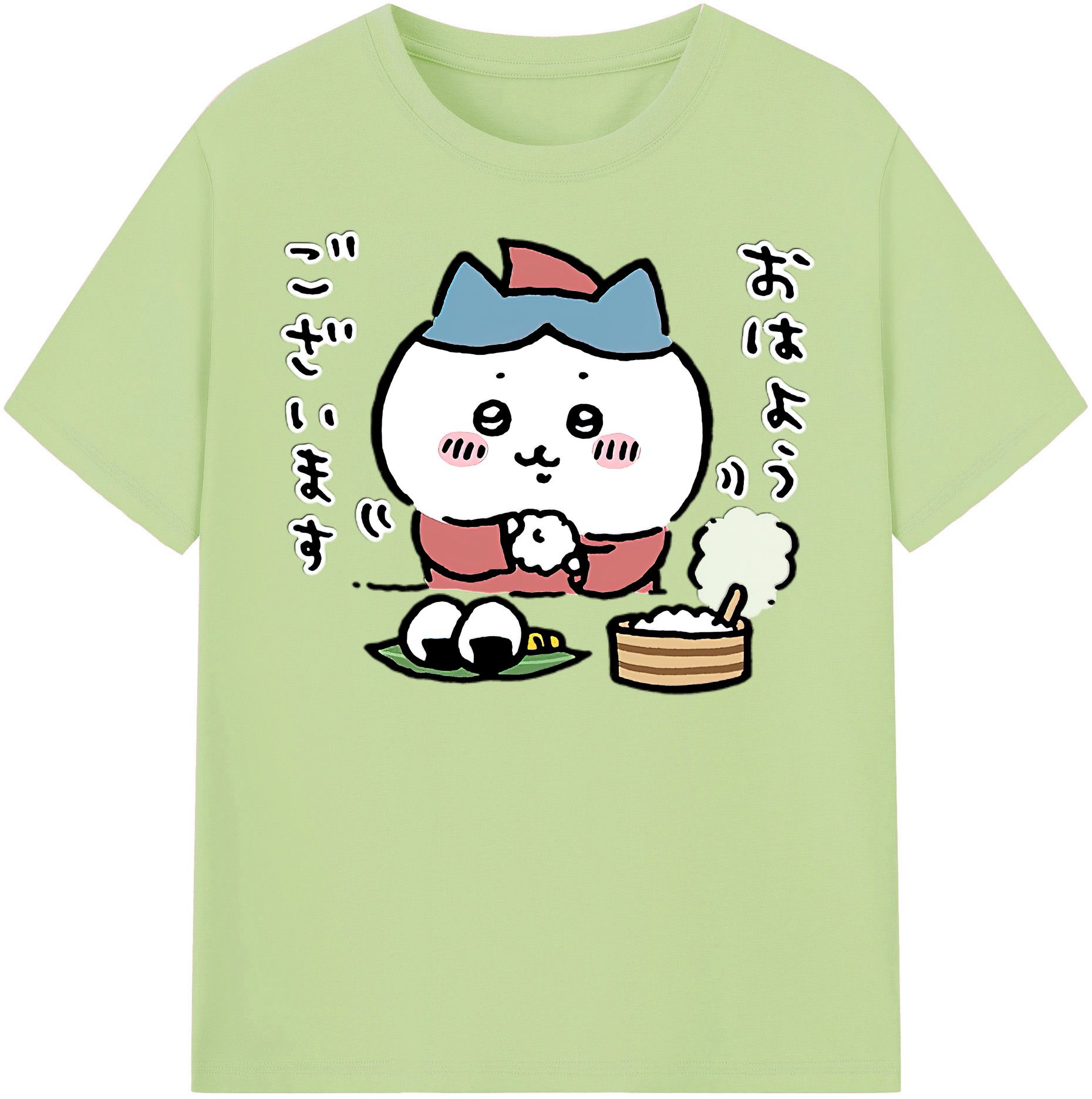 （画像用） ちいかわ ハチワレ Chii-kawa hachiware 綿100％半袖Tシャツ（フロントプリント）